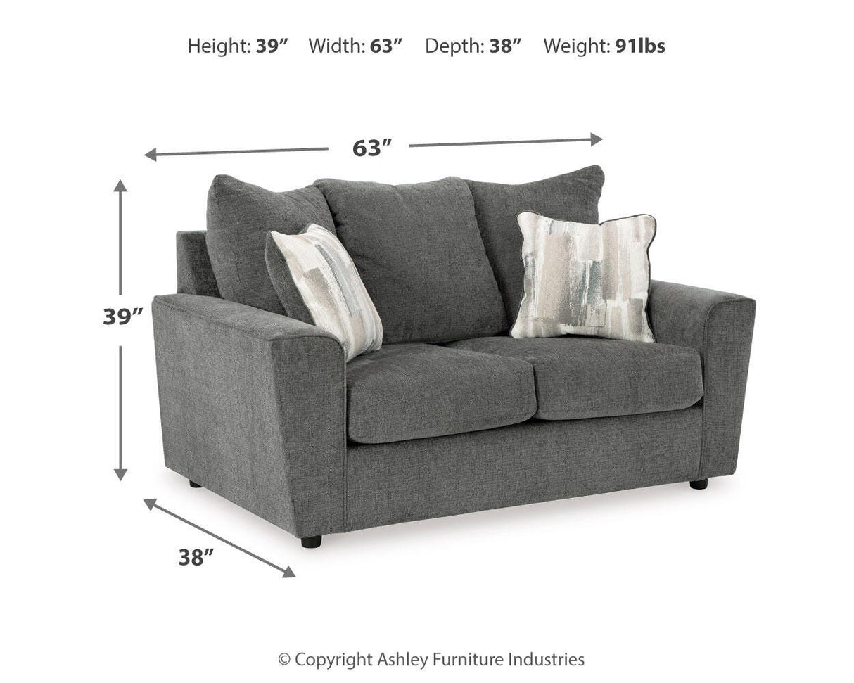 Stairatt Gravel Loveseat from Ashley - Luna Furniture