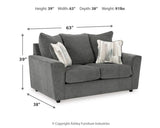 Stairatt Gravel Loveseat from Ashley - Luna Furniture