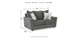 Stairatt Sofa, Loveseat, Chair and Ottoman in Gravel from Ashley Furniture - Luna Furniture