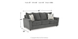 Stairatt Sofa, Loveseat, Chair and Ottoman in Gravel from Ashley Furniture - Luna Furniture
