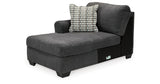 Ambee Slate 3-Piece Sectional with Ottoman from Ashley - Luna Furniture