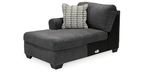 Ambee Slate 3-Piece Sectional with Ottoman from Ashley - Luna Furniture