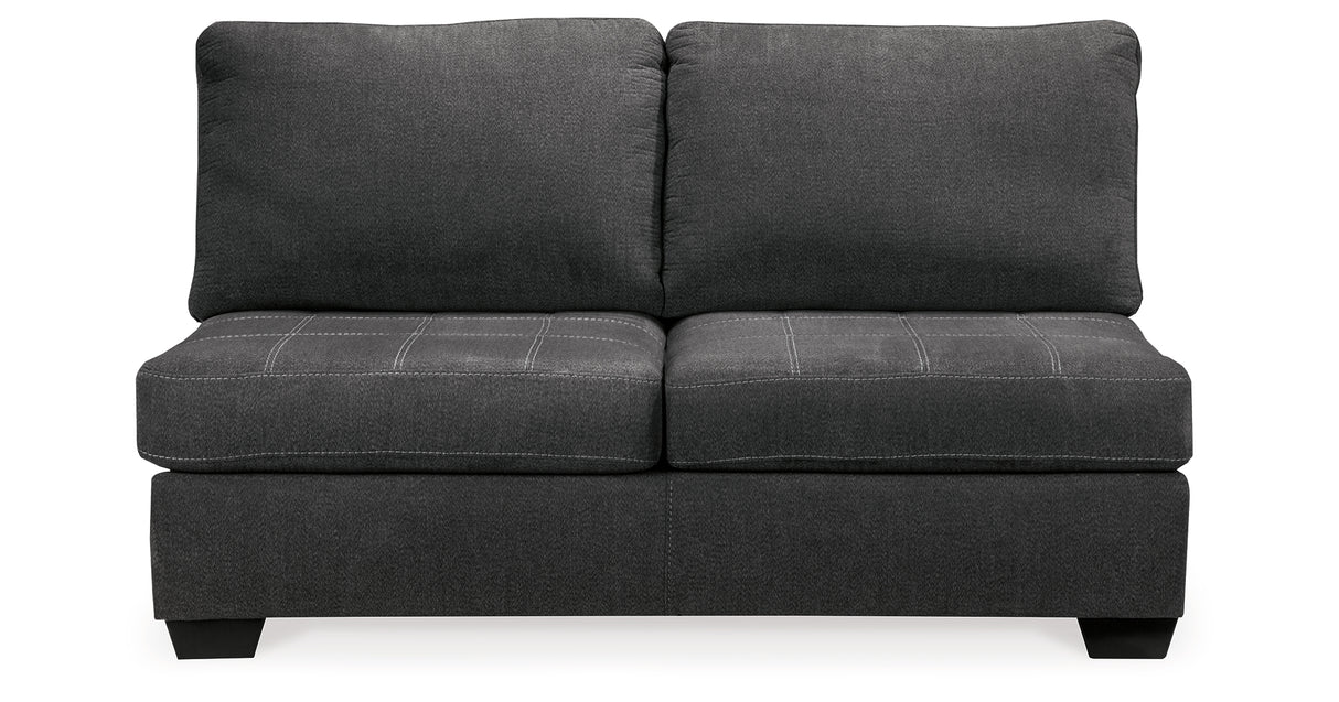 Ambee Slate 3-Piece Sectional with Ottoman from Ashley - Luna Furniture