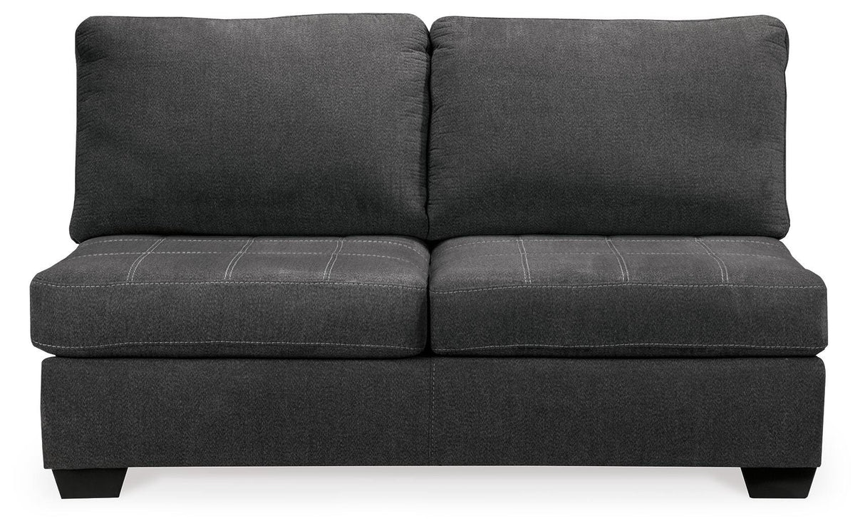 Ambee Slate Armless Loveseat from Ashley - Luna Furniture