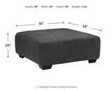 Ambee Slate Oversized Accent Ottoman from Ashley - Luna Furniture