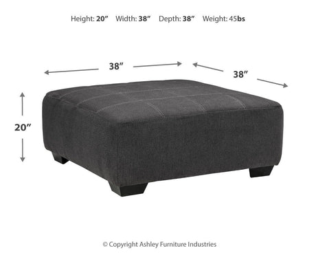 Ambee Slate Oversized Accent Ottoman from Ashley - Luna Furniture