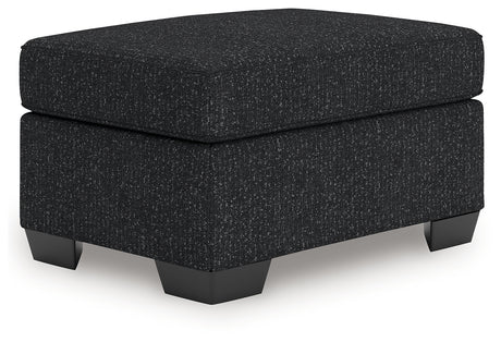 Jasmine Peaks Coal Ottoman from Ashley - Luna Furniture