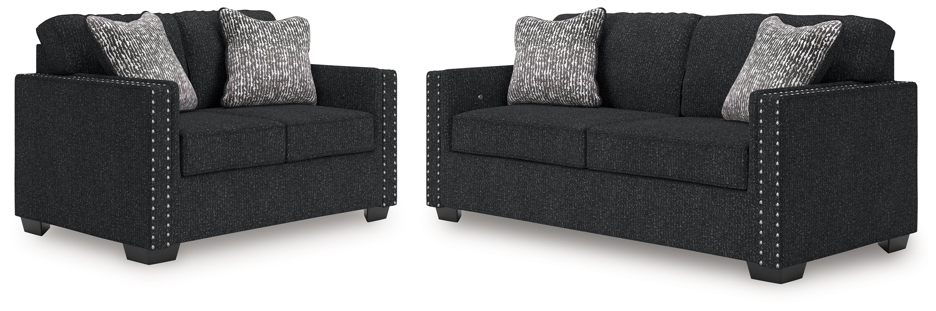 Ashley Jasmine Peaks Coal Sofa and Loveseat – Luna Furniture