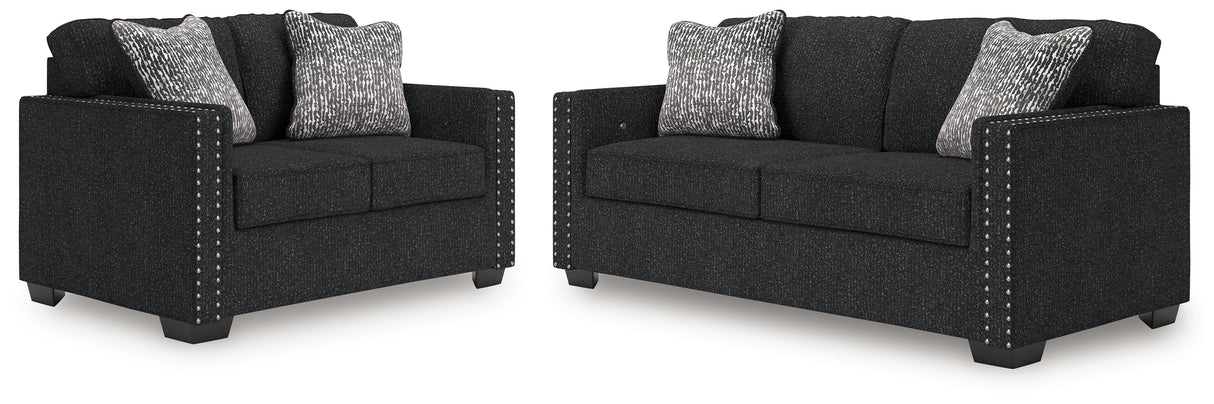Jasmine Peaks Coal Sofa and Loveseat from Ashley Furniture - Luna Furniture