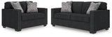 Jasmine Peaks Coal Sofa and Loveseat from Ashley Furniture - Luna Furniture