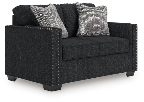 Jasmine Peaks Coal Loveseat from Ashley - Luna Furniture