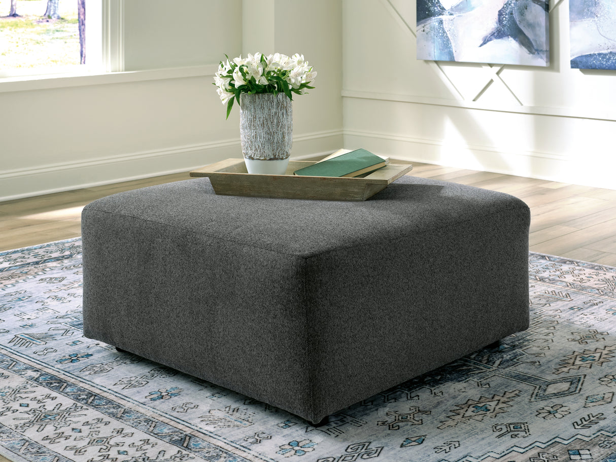 Edenfield Charcoal Oversized Accent Ottoman from Ashley Furniture - Luna Furniture