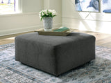 Edenfield Charcoal Oversized Accent Ottoman from Ashley Furniture - Luna Furniture