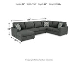 Edenfield Charcoal 3-Piece LAF Chaise Sectional from Ashley - Luna Furniture