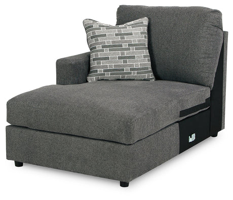 Edenfield Charcoal Left-Arm Facing Corner Chaise from Ashley Furniture - Luna Furniture