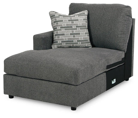 Edenfield Charcoal Left-Arm Facing Corner Chaise from Ashley Furniture - Luna Furniture