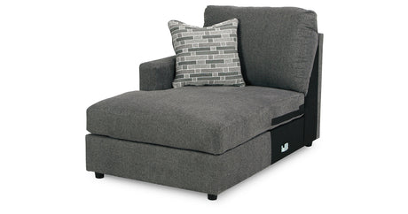 Edenfield Charcoal 3-Piece Sectional with Ottoman from Ashley Furniture - Luna Furniture