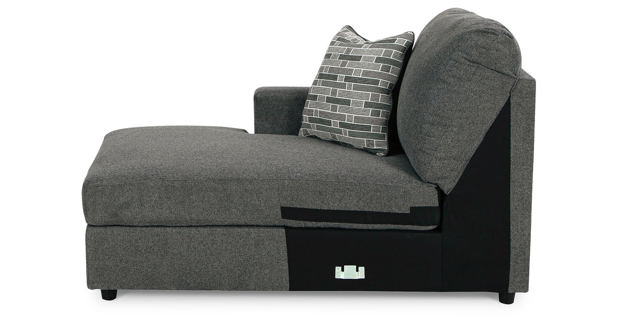 Edenfield Charcoal Left-Arm Facing Corner Chaise from Ashley Furniture - Luna Furniture