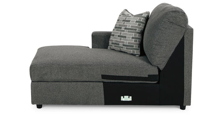 Edenfield Charcoal 3-Piece Sectional with Ottoman from Ashley Furniture - Luna Furniture