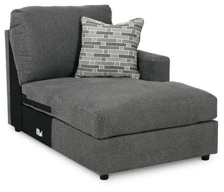 Edenfield Charcoal Right-Arm Facing Corner Chaise from Ashley Furniture - Luna Furniture