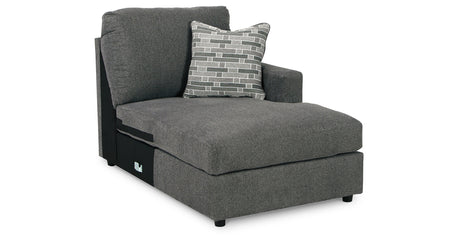 Edenfield Charcoal 3-Piece Sectional with Ottoman from Ashley Furniture - Luna Furniture