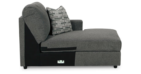 Edenfield Charcoal 3-Piece Sectional with Ottoman from Ashley Furniture - Luna Furniture