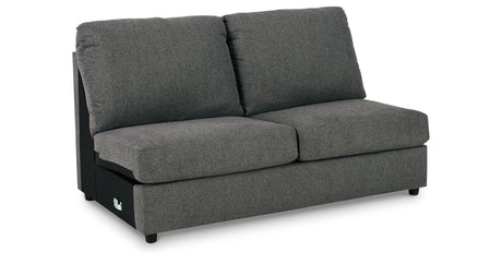 Edenfield Charcoal Armless Loveseat from Ashley Furniture - Luna Furniture