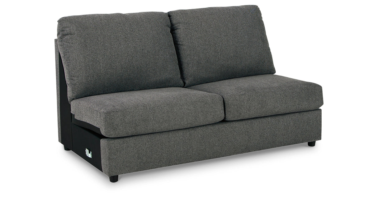 Edenfield Charcoal 3-Piece Sectional with Ottoman from Ashley Furniture - Luna Furniture