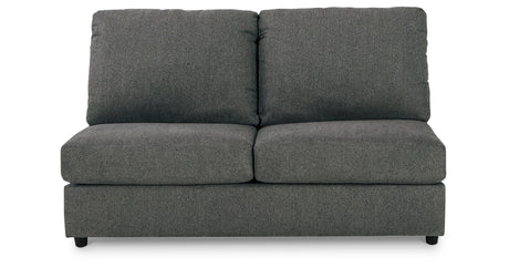 Edenfield Charcoal Armless Loveseat from Ashley Furniture - Luna Furniture