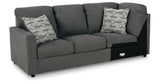 Edenfield Charcoal Left-Arm Facing Sofa with Corner Wedge from Ashley Furniture - Luna Furniture