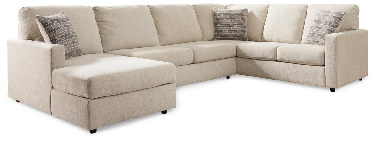 Edenfield Linen 3-Piece LAF Chaise Sectional from Ashley Furniture - Luna Furniture