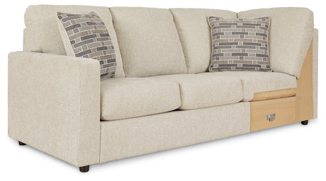 Edenfield Linen Left-Arm Facing Sofa with Corner Wedge from Ashley Furniture - Luna Furniture