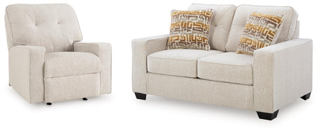Larimer Stone Loveseat and Recliner from Ashley - Luna Furniture
