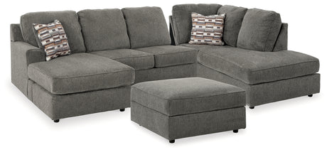 O'Phannon Putty 2-Piece Sectional with Ottoman from Ashley Furniture - Luna Furniture