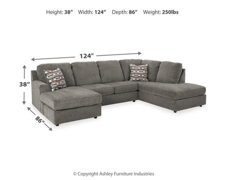 O'Phannon Putty 2-Piece RAF Chaise Sectional from Ashley - Luna Furniture