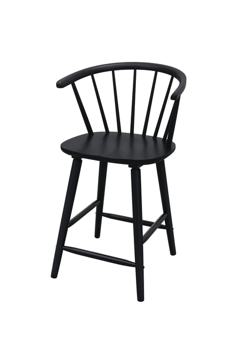 Janna Black Counter Height Stool, Set of 2 from Crown Mark - Luna Furniture