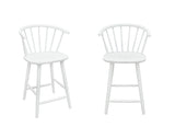 Janna White Counter Height Stool, Set of 2 from Crown Mark - Luna Furniture