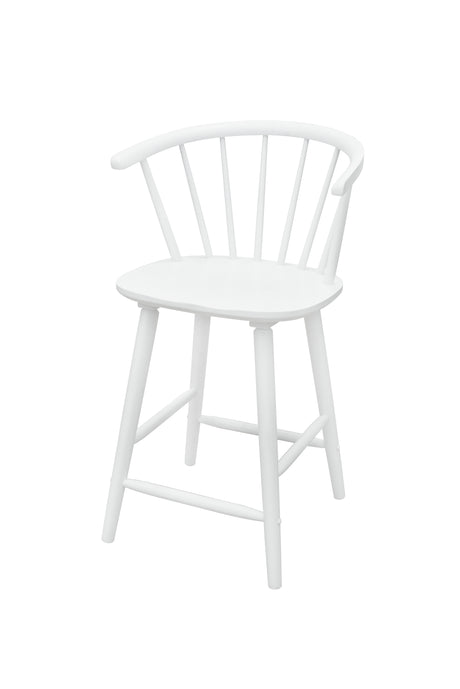 Janna White Counter Height Stool, Set of 2 from Crown Mark - Luna Furniture