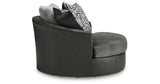 Brixley Pier Graphite Oversized Swivel Accent Chair from Ashley - Luna Furniture