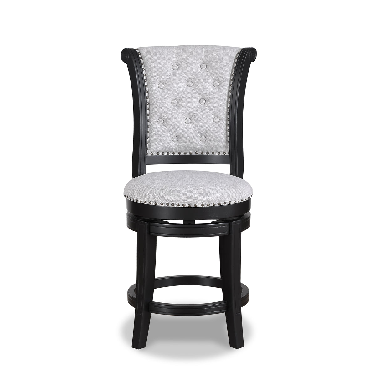 Granville Dove/Black Swivel Pub Stool, Set of 2 from Crown Mark - Luna Furniture