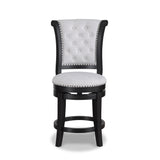 Granville Dove/Black Swivel Pub Stool, Set of 2 from Crown Mark - Luna Furniture