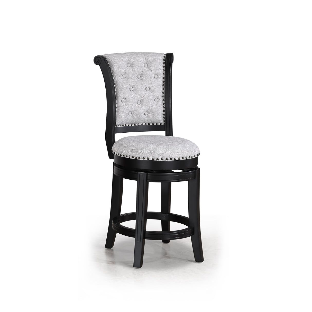 Granville Dove/Black Swivel Pub Stool, Set of 2 from Crown Mark - Luna Furniture