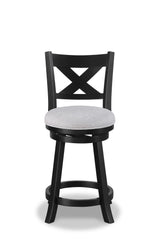 Kipper Dove/Black Swivel Pub Stool, Set of 2 from Crown Mark - Luna Furniture