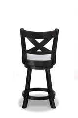 Kipper Dove/Black Swivel Pub Stool, Set of 2 from Crown Mark - Luna Furniture