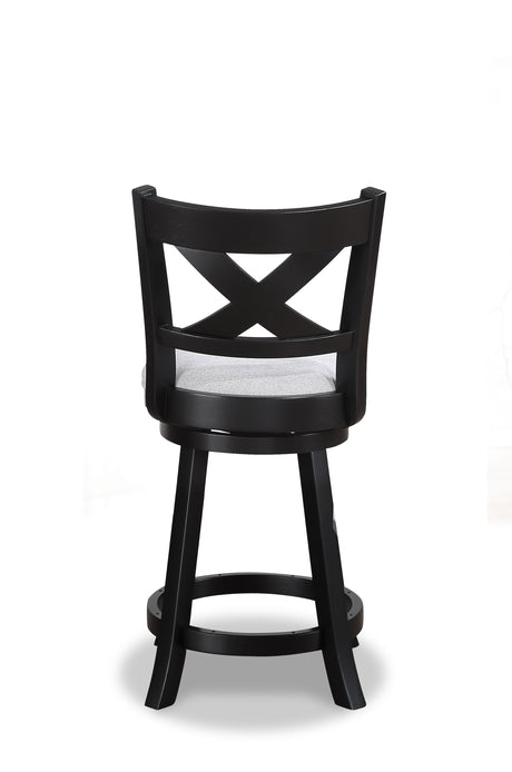 Kipper Dove/Black Swivel Pub Stool, Set of 2 from Crown Mark - Luna Furniture