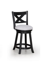 Kipper Dove/Black Swivel Pub Stool, Set of 2 from Crown Mark - Luna Furniture