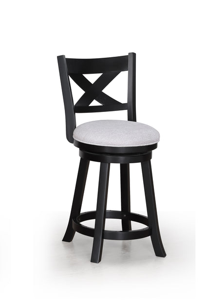 Kipper Dove/Black Swivel Pub Stool, Set of 2 from Crown Mark - Luna Furniture