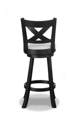 Kipper Dove/Black Swivel Bar Stool, Set of 2 from Crown Mark - Luna Furniture