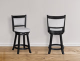 Cecil Dove/Black Swivel Pub Stool, Set of 2 from Crown Mark - Luna Furniture