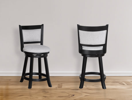 Cecil Dove/Black Swivel Pub Stool, Set of 2 from Crown Mark - Luna Furniture